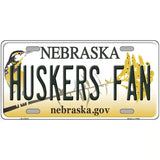 Huskers Fan Novelty Metal License Plate 24" x 12" (LLP)