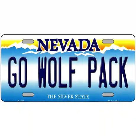 Go Wolf Pack Novelty Metal License Plate 24" x 12" (LLP)