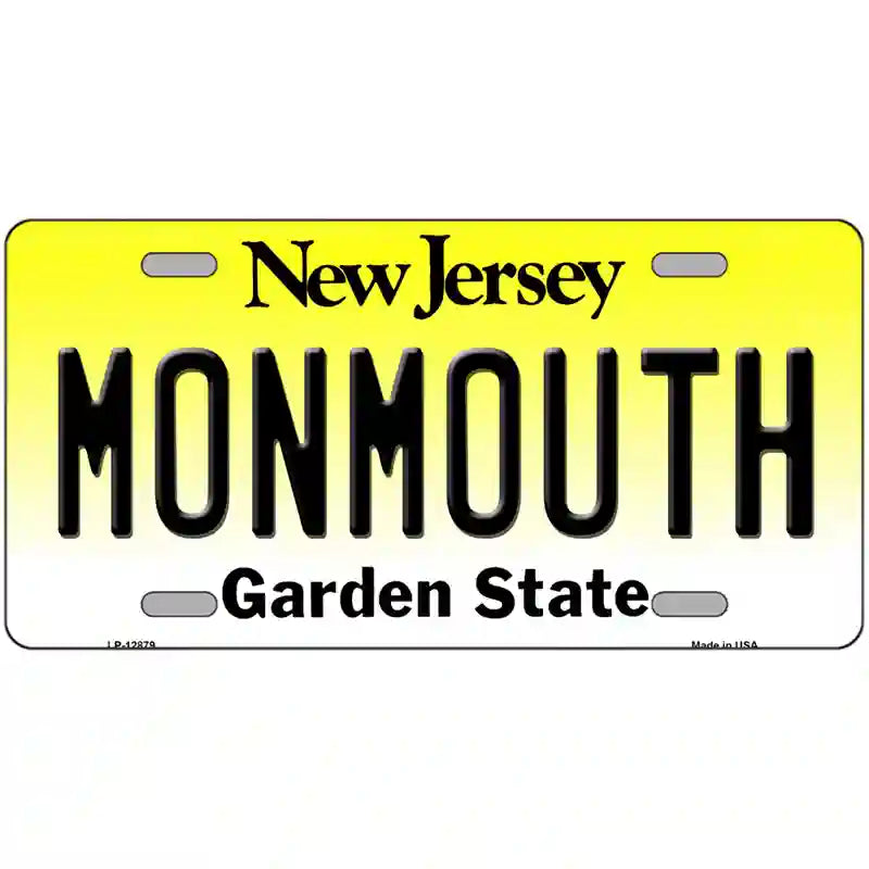 Monmouth Novelty Metal License Plate 24" x 12" (LLP)