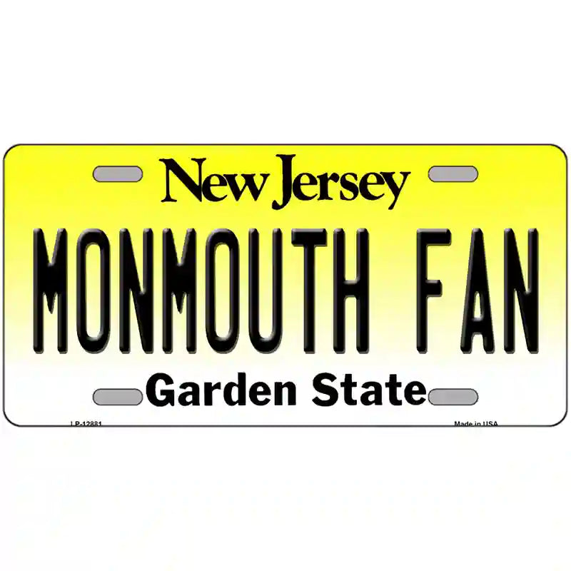 Monmouth Fan Novelty Metal License Plate 24" x 12" (LLP)