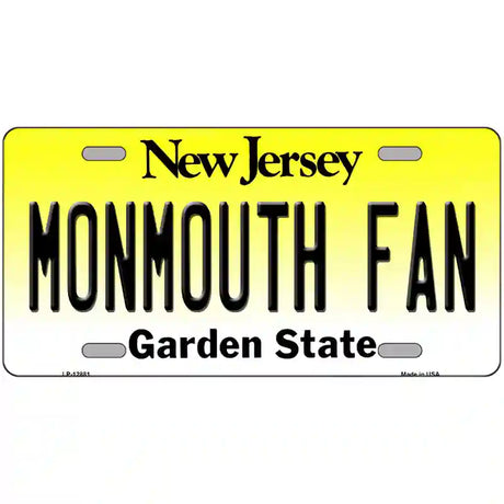 Monmouth Fan Novelty Metal License Plate 24" x 12" (LLP)