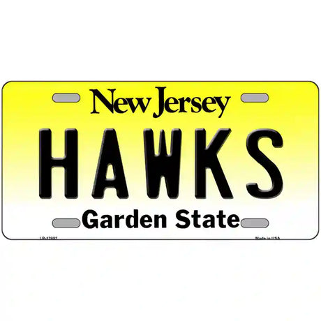 Hawks Novelty Metal License Plate 24" x 12" (LLP)