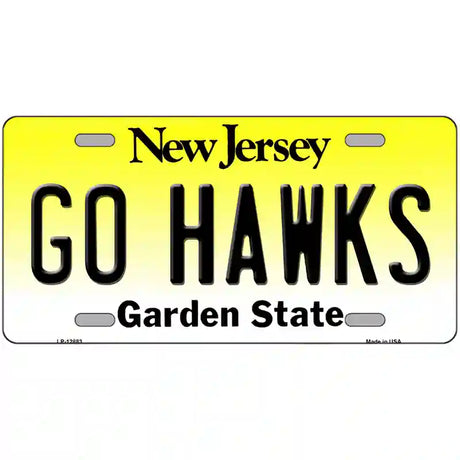 Go Hawks New Jersey Novelty Metal License Plate 24" x 12" (LLP)