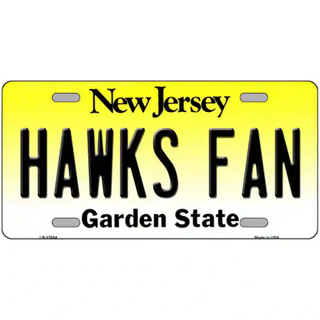 Hawks Fan New Jersey Novelty Metal License Plate LP-12884 24" x 12" (LLP)