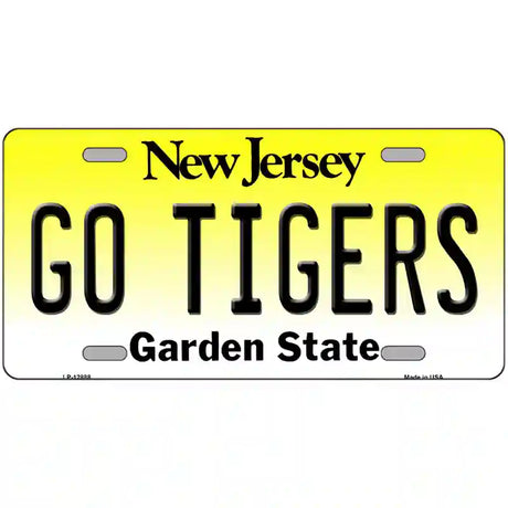 New Jersey Go Tigers Novelty Metal License Plate 24" x 12" (LLP)