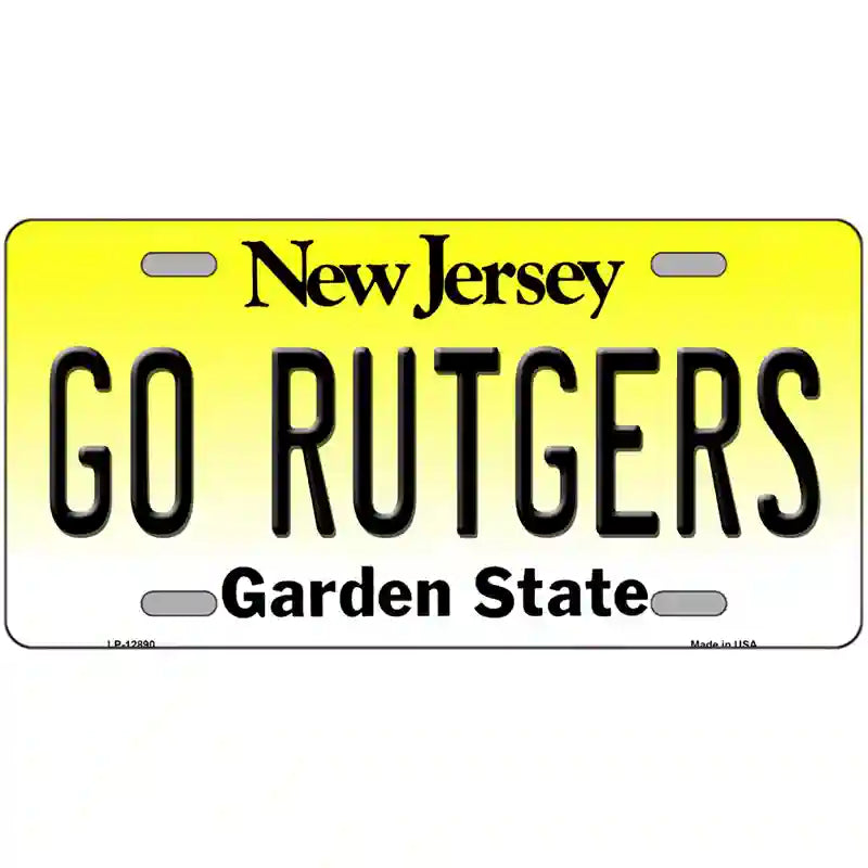 Go Rutgers Novelty Metal License Plate 24" x 12" (LLP)