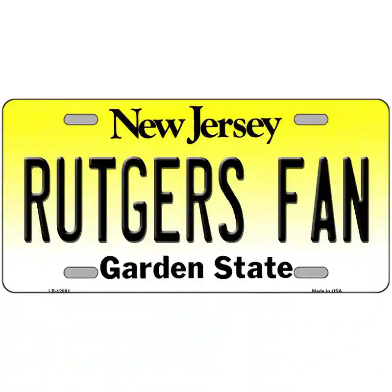 Rutgers Fan Novelty Metal License Plate 24" x 12" (LLP)