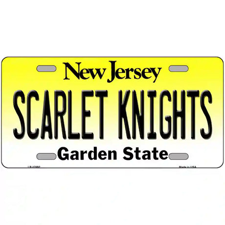 Scarlet Knights Novelty Metal License Plate 24" x 12" (LLP)