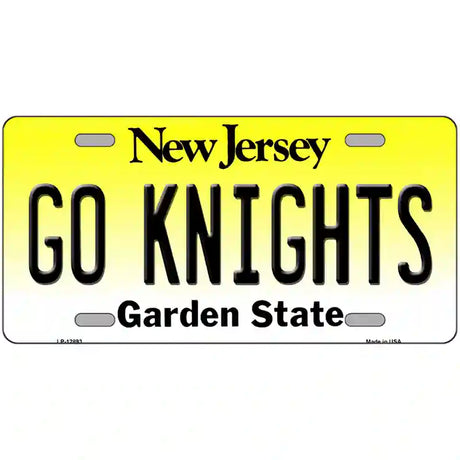 Go Knights New Jersey Novelty Metal License Plate 24" x 12" (LLP)