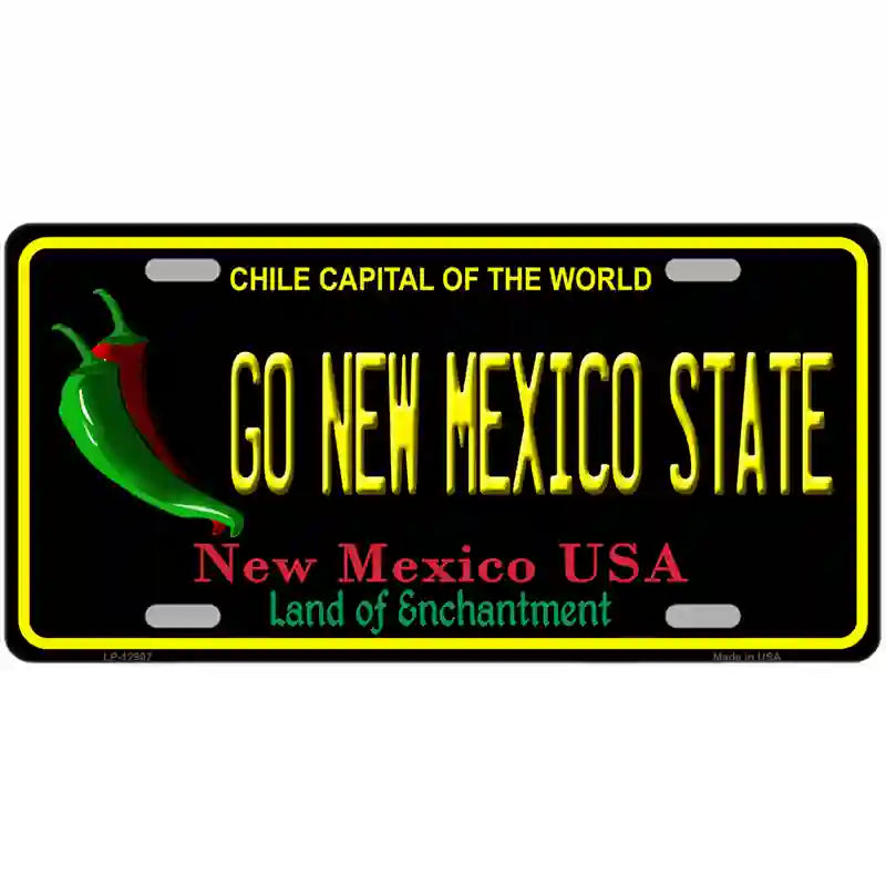 Go New Mexico State Novelty Metal License Plate 24" x 12" (LLP)