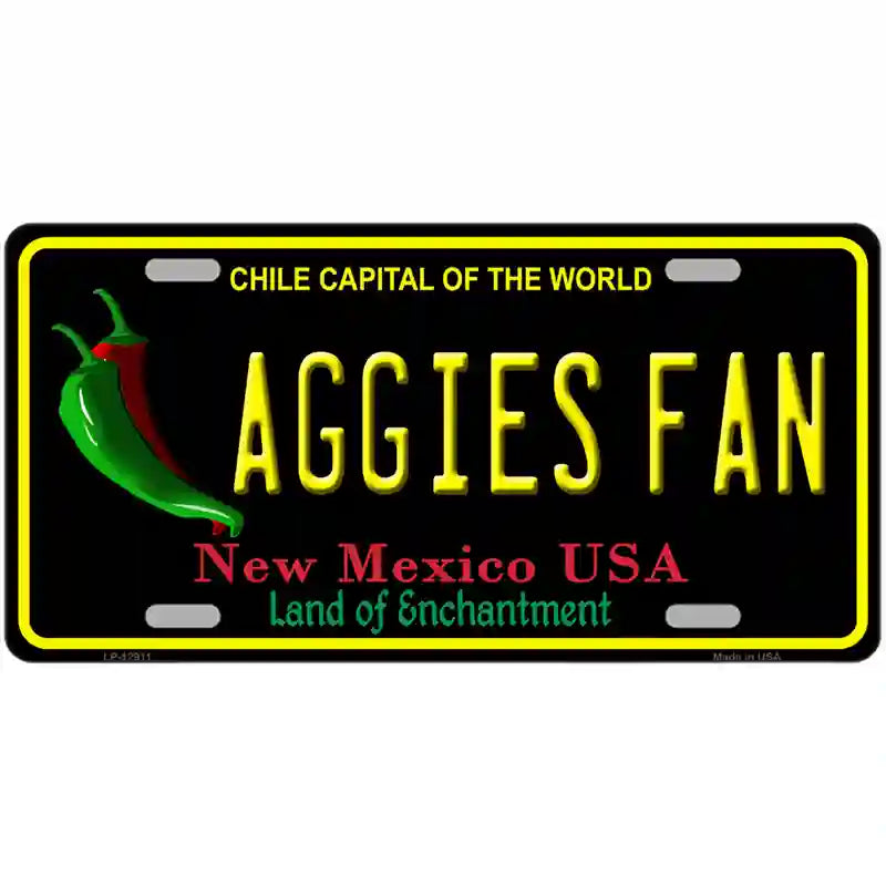 Aggies Fan Novelty Metal License Plate 24" x 12" (LLP)