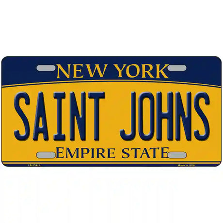 Saint Johns Novelty Metal License Plate 24" x 12" (LLP)