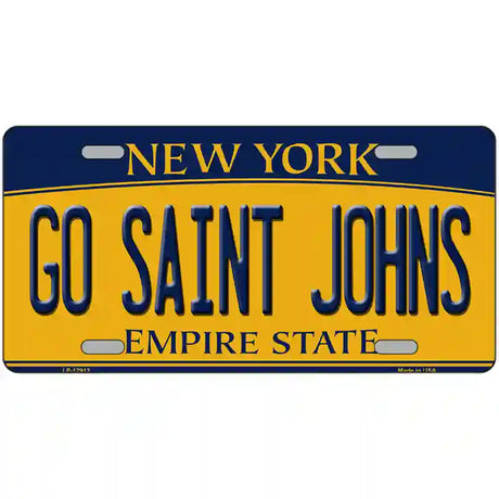 Go Saint Johns Novelty Metal License Plate 24" x 12" (LLP)