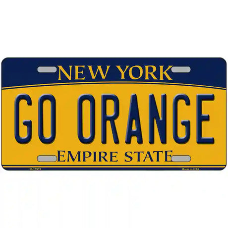 Go Orange Novelty Metal License Plate 24" x 12" (LLP)