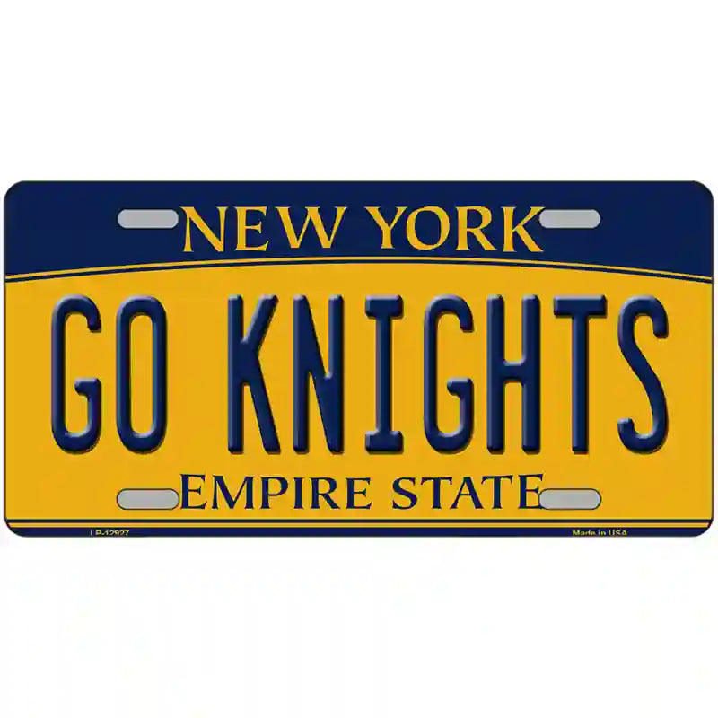 Go Black Knights Novelty Metal License Plate 24" x 12" (LLP)