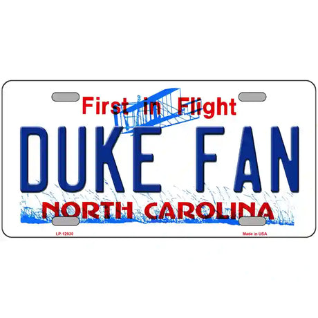 Duke Fan Novelty Metal License Plate 24" x 12" (LLP)