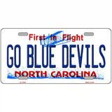 Go Blue Devils Novelty Metal License Plate 24" x 12" (LLP)