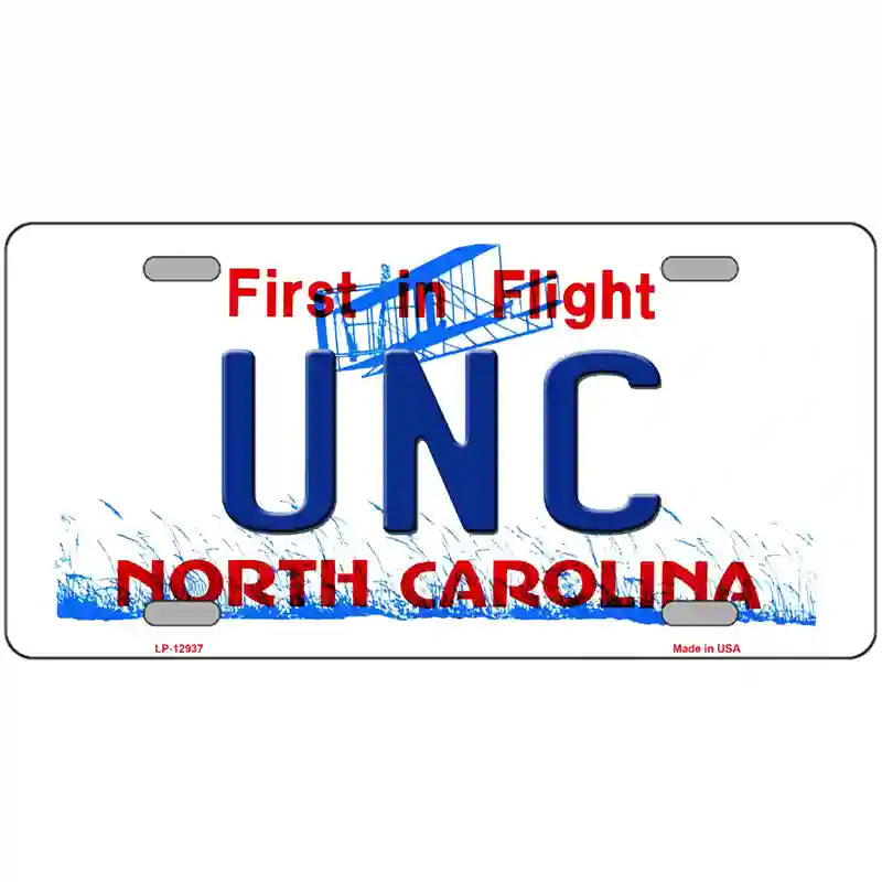 Univ North Carolina Novelty Metal License Plate 24" x 12" (LLP)