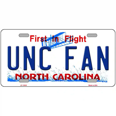 Univ North Carolina Fan Novelty Metal License Plate 24" x 12" (LLP)