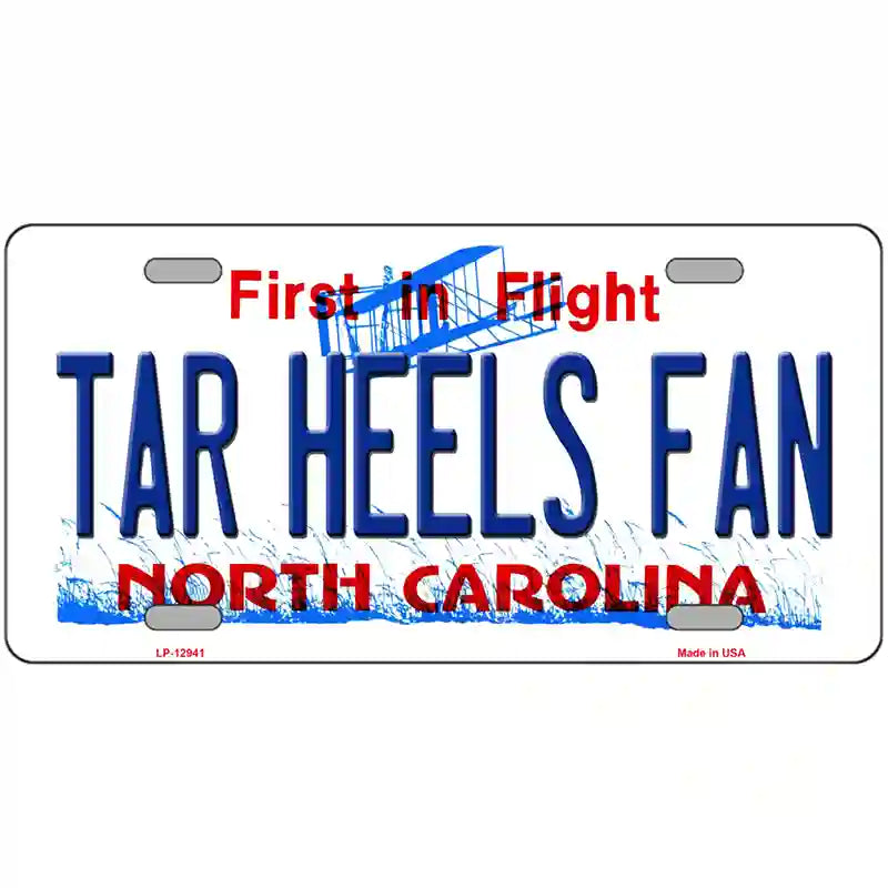 Tar Heels Fan Novelty Metal License Plate 24" x 12" (LLP)