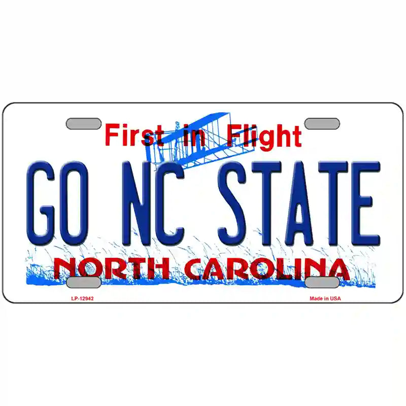 Go North Carolina State Novelty Metal License Plate 24" x 12" (LLP)