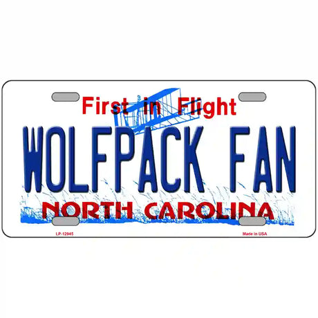 Wolfpack Fan Novelty Metal License Plate 24" x 12" (LLP)