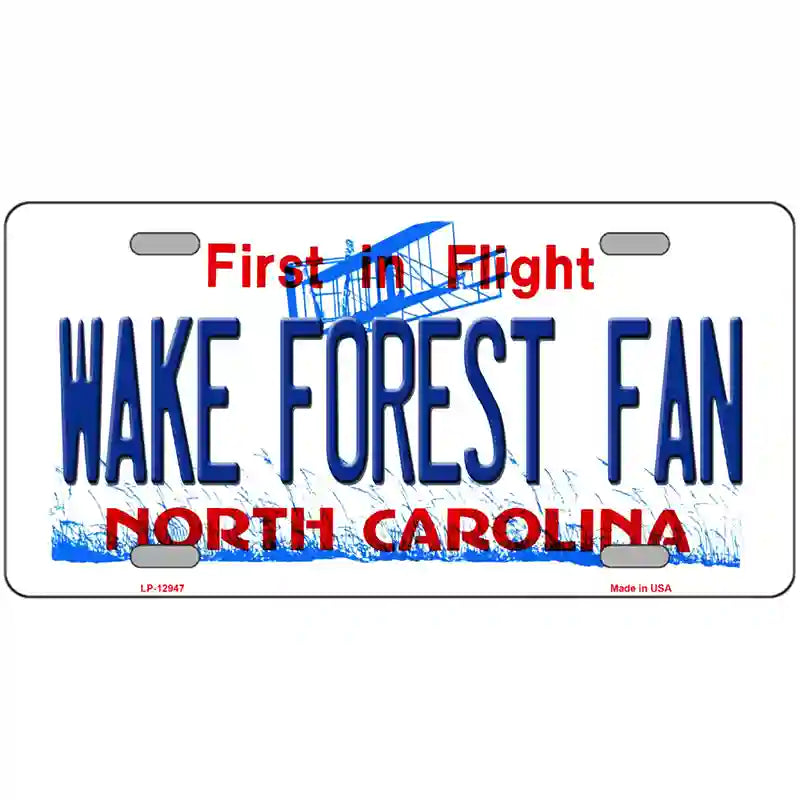 Wake Forest Fan Novelty Metal License Plate 24" x 12" (LLP)