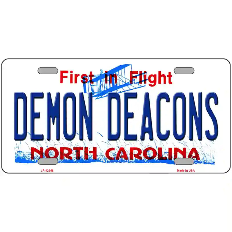 Demon Deacons Novelty Metal License Plate 24" x 12" (LLP)