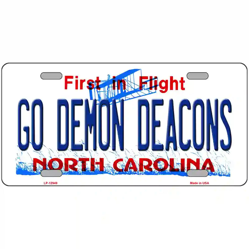 Go Demon Deacons Novelty Metal License Plate 24" x 12" (LLP)