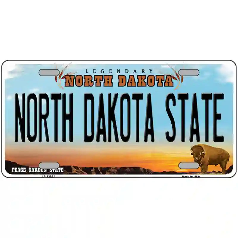 North Dakota State Novelty Metal License Plate 24" x 12" (LLP)