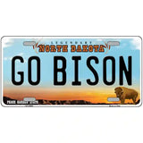 Go Bison Novelty Metal License Plate 24" x 12" (LLP)