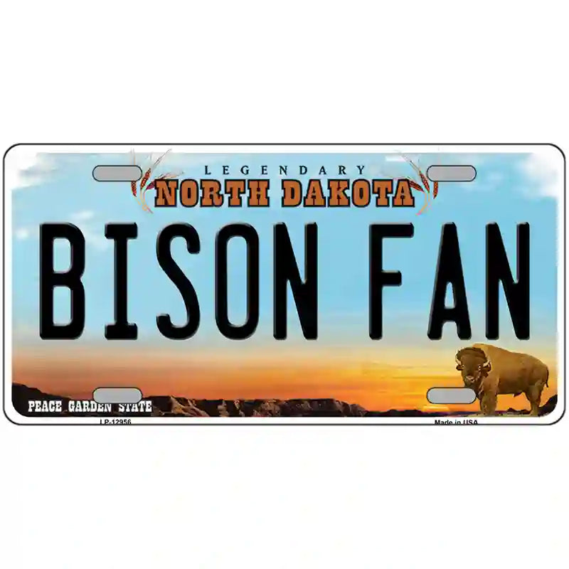 Bison Fan Novelty Metal License Plate 24" x 12" (LLP)