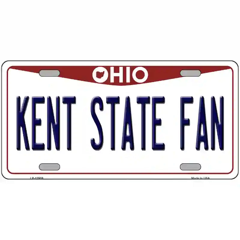 Kent State Fan Novelty Metal License Plate 24" x 12" (LLP)