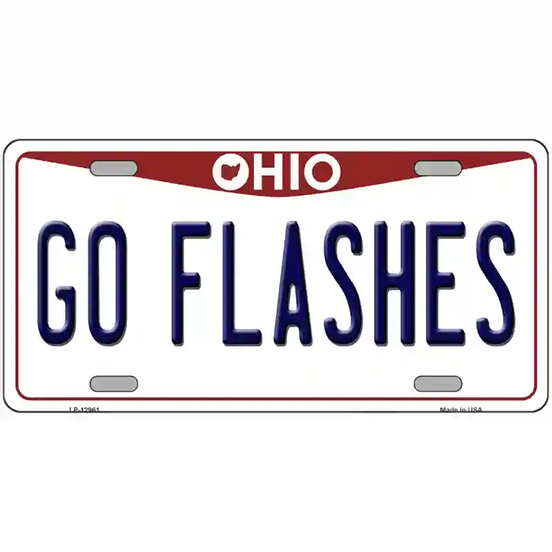 Go Flashes Novelty Metal License Plate 24" x 12" (LLP)