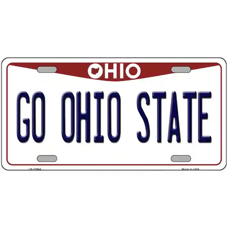 Go Ohio State Novelty Metal License Plate 24" x 12" (LLP)