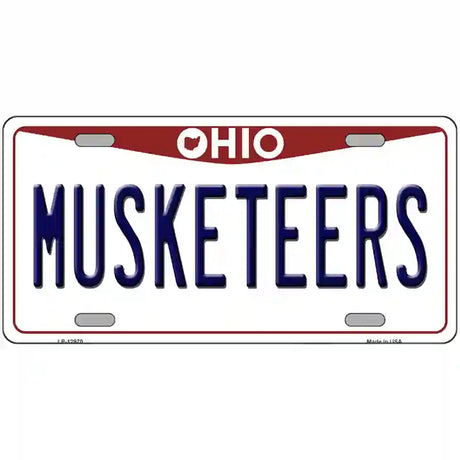 Musketeers Novelty Metal License Plate 24" x 12" (LLP)