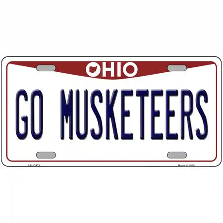 Go Musketeers Novelty Metal License Plate 24" x 12" (LLP)