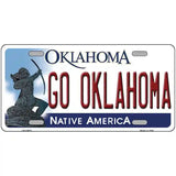 Go Oklahoma Novelty Metal License Plate 24" x 12" (LLP)