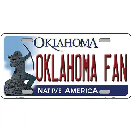 Oklahoma Fan Novelty Metal License Plate 24" x 12" (LLP)