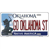 Go Oklahoma State Novelty Metal License Plate 24" x 12" (LLP)