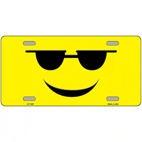 Sunglasses Cool Smiley Novelty Metal License Plate 24" x 12" (LLP)