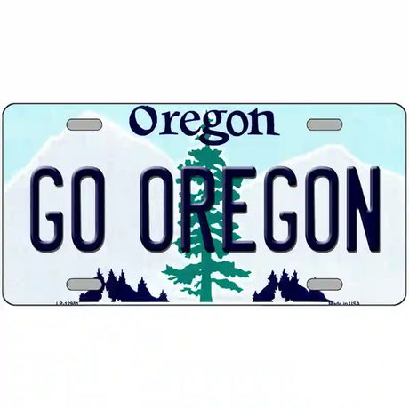 Go Oregon Novelty Metal License Plate 24" x 12" (LLP)