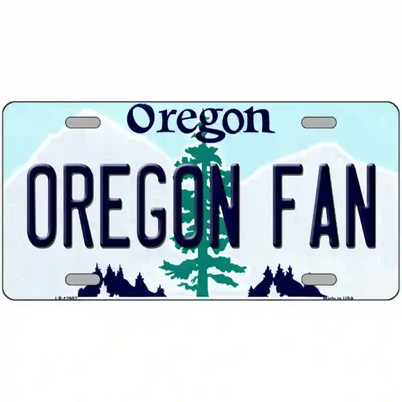 Oregon Fan Novelty Metal License Plate 24" x 12" (LLP)