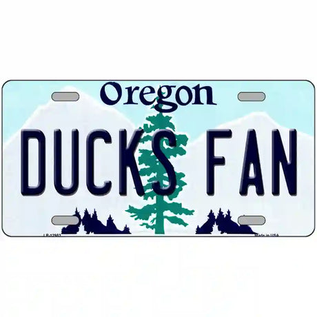 Ducks Fan Novelty Metal License Plate 24" x 12" (LLP)