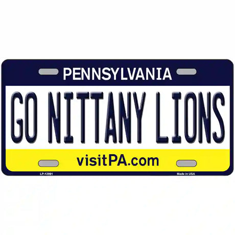 Go Nittany Lions Novelty Metal License Plate 24" x 12" (LLP)