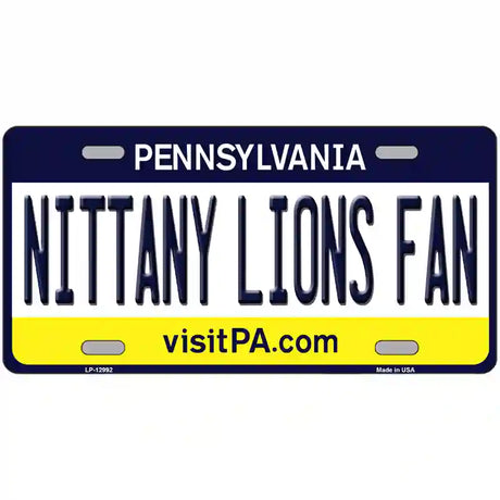 Nittany Lions Fan Novelty Metal License Plate 24" x 12" (LLP)