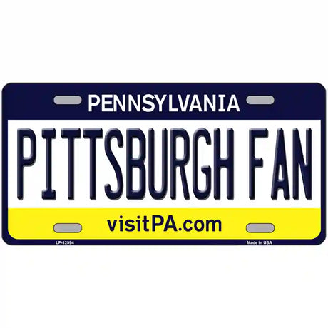 Pittsburgh Fan Novelty Metal License Plate 24" x 12" (LLP)