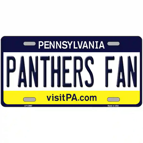 Panthers Fan Novelty Metal License Plate 24" x 12" (LLP)