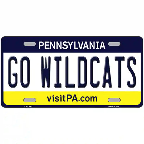 Go Wildcats Pennsylvania Novelty Metal License Plate 24" x 12" (LLP)