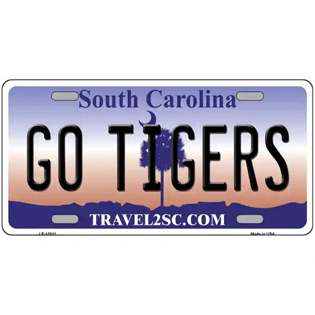 South Carolina Go Tigers Novelty Metal License Plate 24" x 12" (LLP)